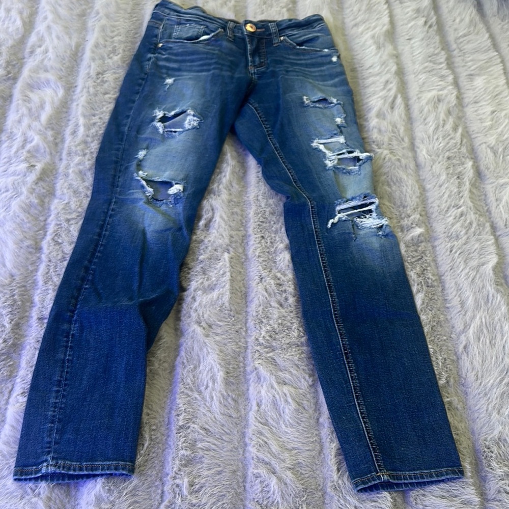 Distressed Blue Jeans for Women
